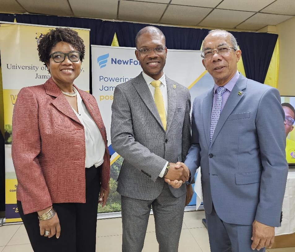 Deputy Prime Minister and Minister of National Security, the Hon. Dr. Horace Chang shares a moment with President of the University of Technology (UTECH), Dr. Kevin Brown and UTECH Western Campus Coordinator, Antoinette Smith at the press launch for the UTECH Jamaica Western Campus STEM Summer Camp held at the campus in Montego Bay yesterday (June 25). The camp, which is set to run from July 8 to 26, emerged as an initiative to serve the St. James community in a way that aligns with the University and the t