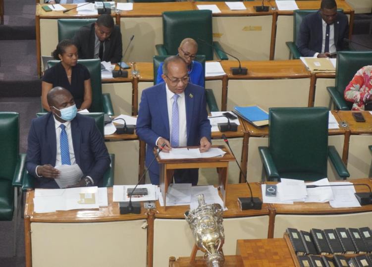 Photo Caption: Deputy Prime Minister and Minister of National Security, the Hon. Dr. Horace Chang opens the debate on